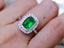 14K GOLD 3.31 CTW NATURAL EMERALD & DIAMOND RING/PENDANT( WITHOUT CHAIN )