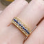14K GOLD 0.31 CT NATURAL SAPPHIRE & SAPPHIRE RING