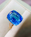 14K GOLD 17.88 CTW NATURAL TOPAZ & DIAMOND RING