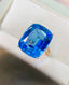 14K GOLD 17.88 CTW NATURAL TOPAZ & DIAMOND RING