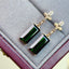 14K GOLD 4.74 CTW NATURAL TOURMALINE & DIAMOND EARRINGS