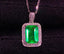 14K GOLD 1.62 CT NATURAL EMERALD & DIAMOND PENDANT( WITHOUT CHAIN )
