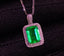 14K GOLD 1.62 CT NATURAL EMERALD & DIAMOND PENDANT( WITHOUT CHAIN )