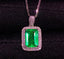 14K GOLD 1.62 CT NATURAL EMERALD & DIAMOND PENDANT( WITHOUT CHAIN )