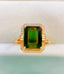 14K GOLD 5.46 CTW NATURAL TOURMALINE & DIAMOND RING