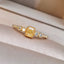 14K GOLD 0.22 CT NATURAL YELLOW DIAMOND & DIAMOND RING
