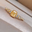 14K GOLD 0.22 CT NATURAL YELLOW DIAMOND & DIAMOND RING