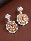 14K GOLD 1.07 CTW NATURAL RUBY & DIAMOND EARRINGS