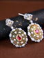 14K GOLD 1.07 CTW NATURAL RUBY & DIAMOND EARRINGS