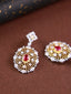 14K GOLD 1.07 CTW NATURAL RUBY & DIAMOND EARRINGS