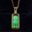 14K GOLD 4.48 CT NATURAL TOURMALINE & DIAMOND PENDANT( WITHOUT CHAIN )