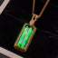 14K GOLD 4.48 CT NATURAL TOURMALINE & DIAMOND PENDANT( WITHOUT CHAIN )