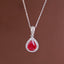14K GOLD 1.24 CTW NATURAL RUBY & DIAMOND NECKLACE