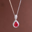14K GOLD 1.24 CTW NATURAL RUBY & DIAMOND NECKLACE