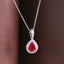 14K GOLD 1.24 CTW NATURAL RUBY & DIAMOND NECKLACE