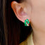 14K GOLD 3.56 CTW NATURAL EMERALD & DIAMOND EARRINGS