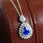 14K GOLD 1.76 CTW NATURAL SAPPHIRE & DIAMOND NECKLACE