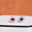 14K GOLD 0.76 CTW NATURAL RUBY & DIAMOND EARRINGS