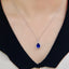 14K GOLD 3.23 CTW NATURAL SAPPHIRE & DIAMOND NECKLACE
