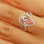 14K GOLD 3.85 CT NATURAL MORGANITE & DIAMOND RING