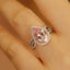 14K GOLD 3.85 CT NATURAL MORGANITE & DIAMOND RING