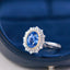 14K GOLD 2.73 CTW NATURAL SAPPHIRE & DIAMOND RING/PENDANT( WITHOUT CHAIN )