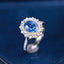 14K GOLD 2.73 CTW NATURAL SAPPHIRE & DIAMOND RING/PENDANT( WITHOUT CHAIN )