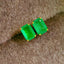 14K GOLD 2.5 CT NATURAL EMERALD EARRINGS