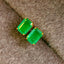 14K GOLD 2.5 CT NATURAL EMERALD EARRINGS