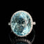 14K GOLD 7.86 CTW NATURAL AQUAMARINE & DIAMOND RING