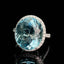 14K GOLD 7.86 CTW NATURAL AQUAMARINE & DIAMOND RING