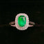 14K GOLD 1.45 CTW NATURAL EMERALD & DIAMOND RING