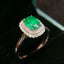 14K GOLD 1.45 CTW NATURAL EMERALD & DIAMOND RING