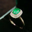 14K GOLD 1.45 CTW NATURAL EMERALD & DIAMOND RING