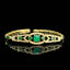 14K GOLD 2.35 CTW NATURAL EMERALD & DIAMOND BRACELET