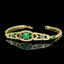 14K GOLD 2.35 CTW NATURAL EMERALD & DIAMOND BRACELET