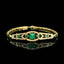 14K GOLD 2.35 CTW NATURAL EMERALD & DIAMOND BRACELET
