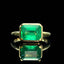 14K GOLD 1.7 CT NATURAL EMERALD RING