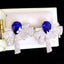 14K GOLD 2.35 CTW NATURAL SAPPHIRE & DIAMOND EARRINGS