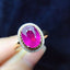 14K GOLD 2.15 CT NATURAL TOURMALINE & DIAMOND RING