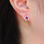 14K GOLD 0.56 CTW NATURAL RUBY & DIAMOND EARRINGS