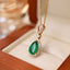 14K GOLD 1.91 CTW NATURAL EMERALD & DIAMOND NECKLACE