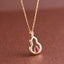 14K GOLD 0.16 CTW NATURAL RUBY & DIAMOND NECKLACE