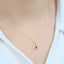 14K GOLD 0.16 CTW NATURAL RUBY & DIAMOND NECKLACE