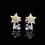 14K GOLD 0.48 CTW NATURAL YELLOW DIAMOND & DIAMOND EARRINGS