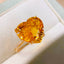 14K GOLD 9.25 CTW NATURAL CITRINE & DIAMOND RING