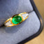 14K GOLD 1.28 CTW NATURAL EMERALD & DIAMOND RING