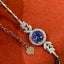 14K GOLD 1.35 CT NATURAL TANZANITE & DIAMOND BRACELET