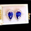 14K GOLD 2.96 CTW NATURAL SAPPHIRE & DIAMOND EARRINGS