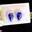 14K GOLD 2.96 CTW NATURAL SAPPHIRE & DIAMOND EARRINGS